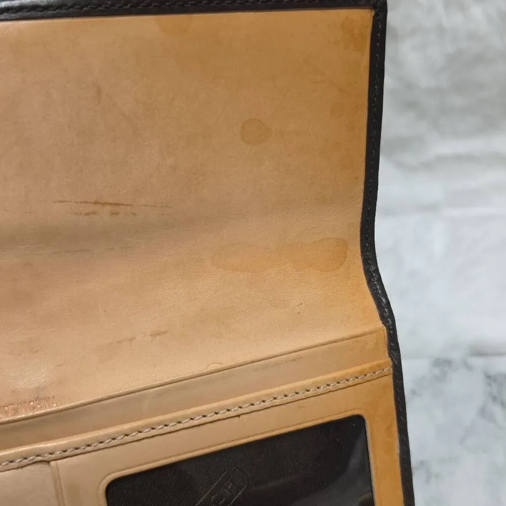 Vintage Coach brown signature C jacquard canvas wallet with checkbook insert